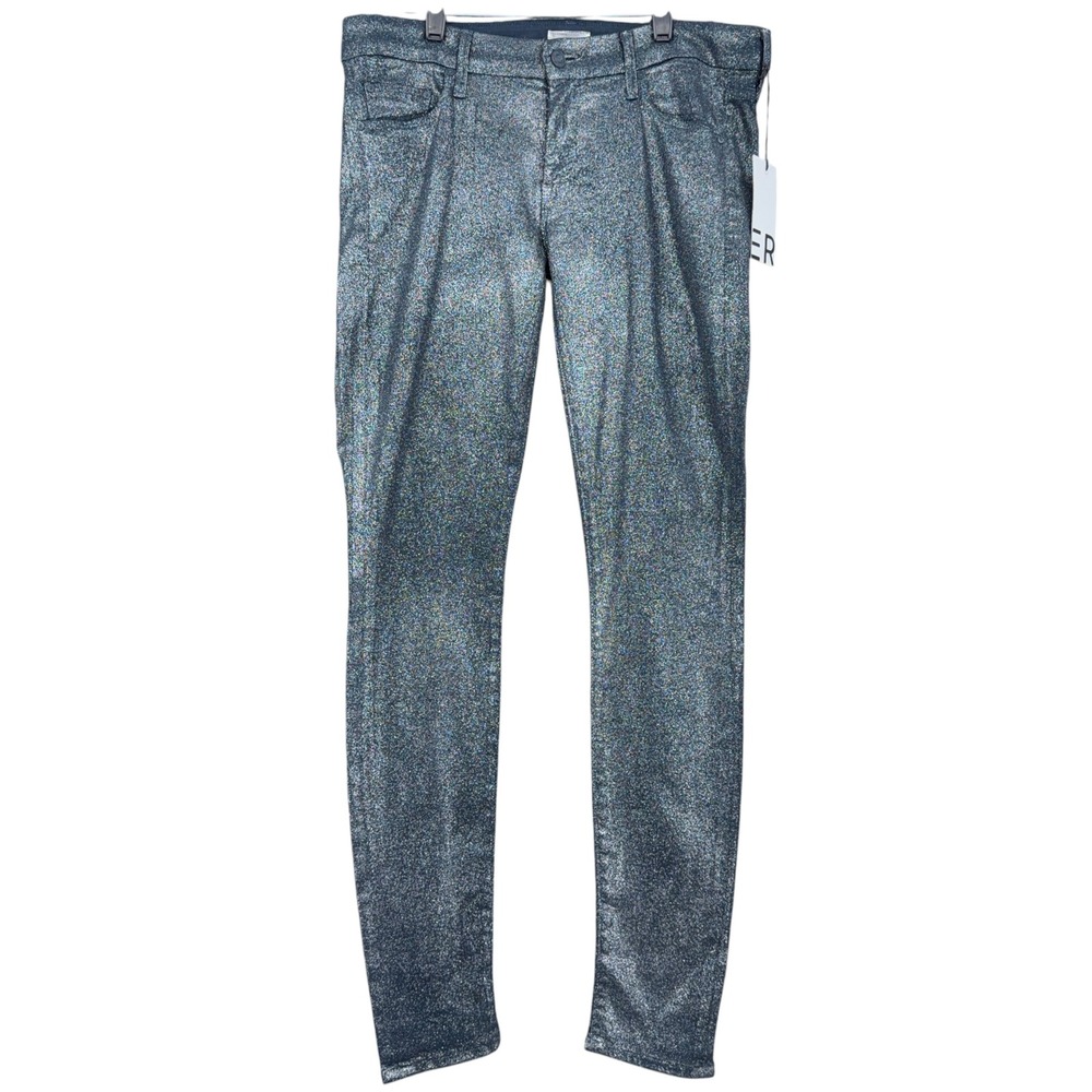 Mother The Looker Skinny Jeans Womens 30 Modal Cotton Blend Sparkle and‎ Purr